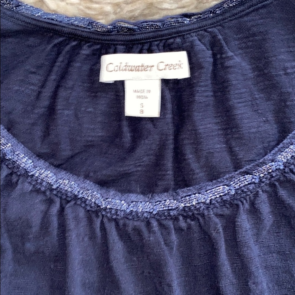 4/$20 SALE Navy 3/4 Sleeve Top - Picture 2 of 2